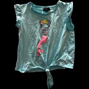 Ocean blue like new girls 6y super cute mermaid top mint !!!